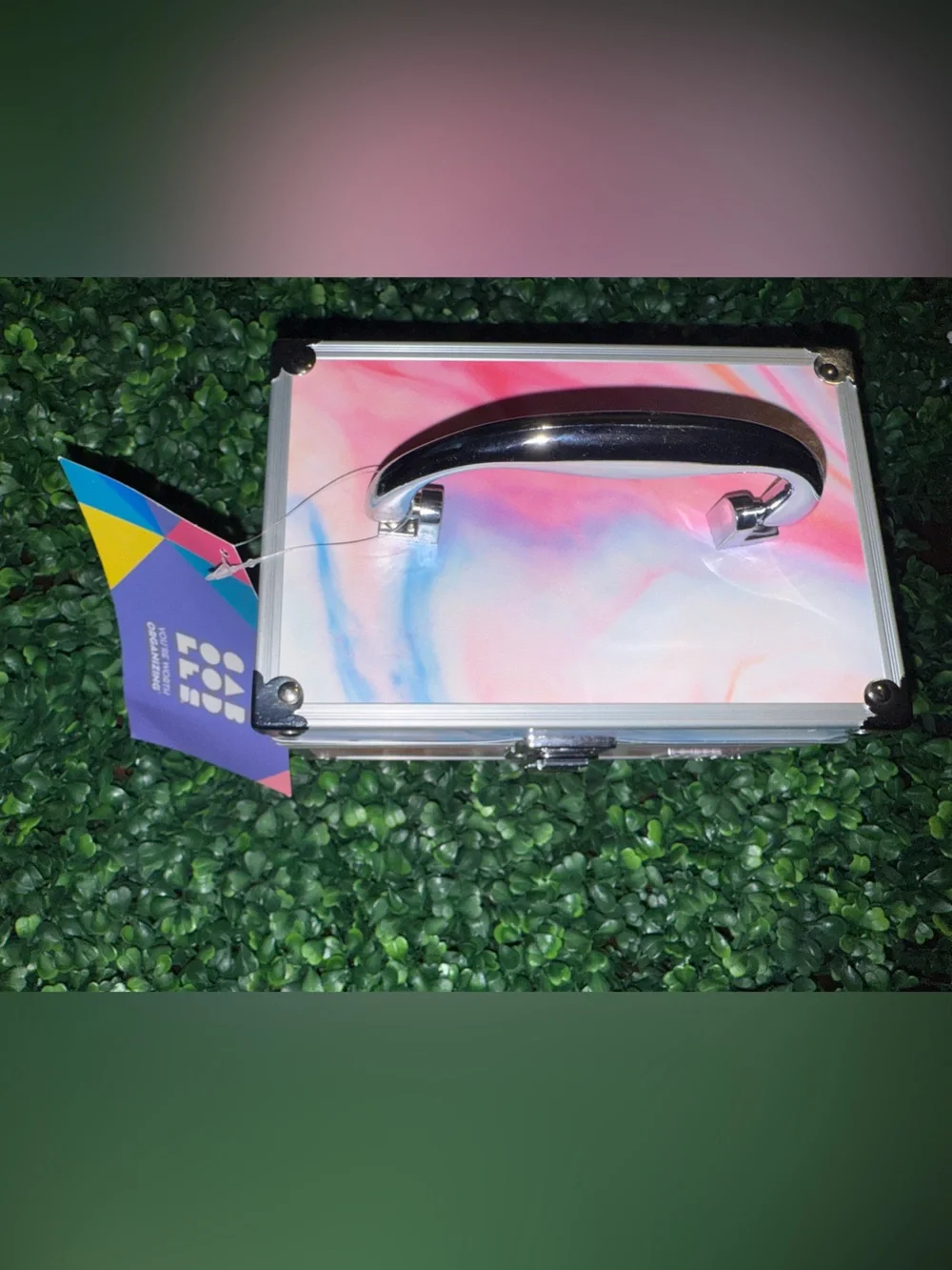 Caboodles Pink Marble Cosmetic Case